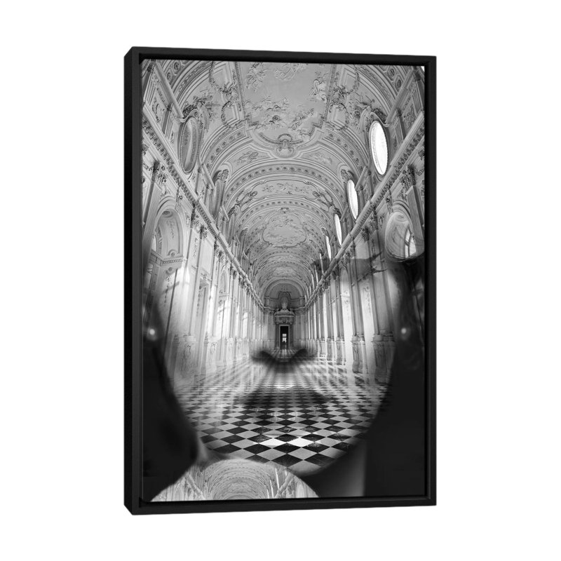 « alcazar », impression sur toile, H 26 po x l 18 po x P 1,5 po, Toile avec cadre noir, Pas de tapis