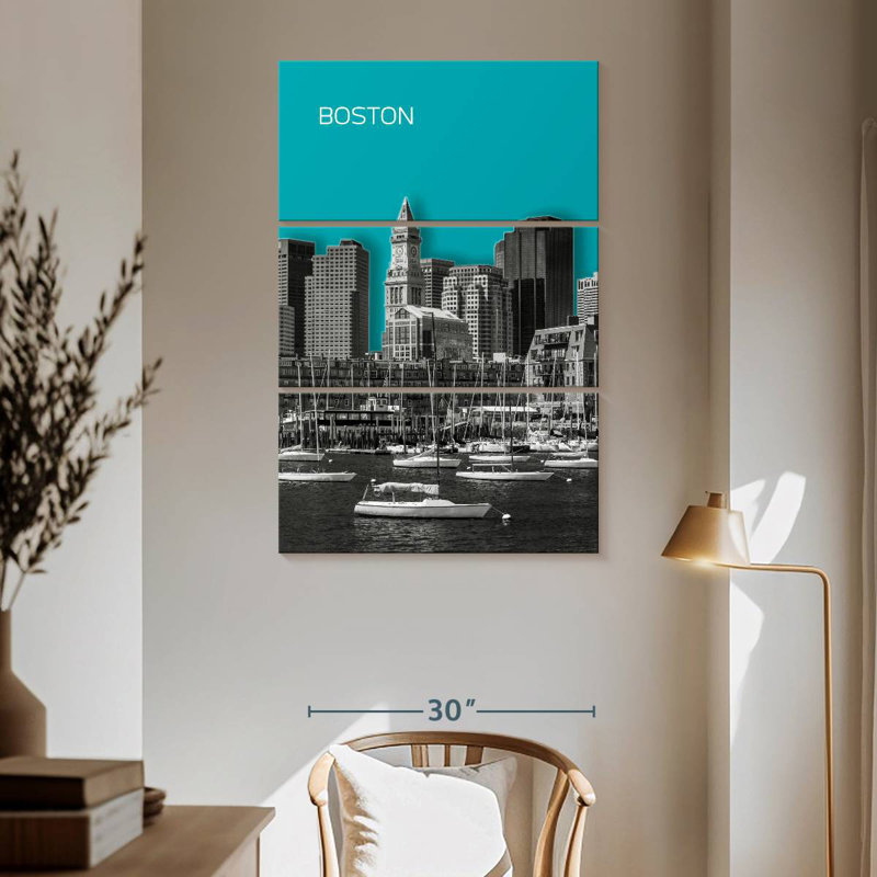 Horizon moderne de Sirci à Boston, H 65 po x l 42 po