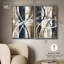 "Abstract Blue Circles", reproduction d'art sur toile par Art Remedy, cadre noir, 24 x 36-670079053-670079092