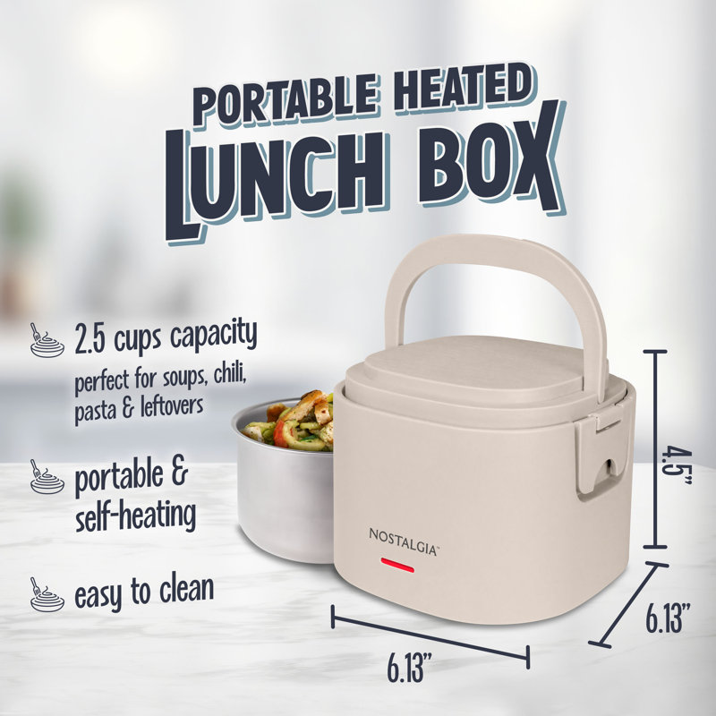 Nostalgie 20 oz Boîte à lunch portable et chauffée, Gruau
