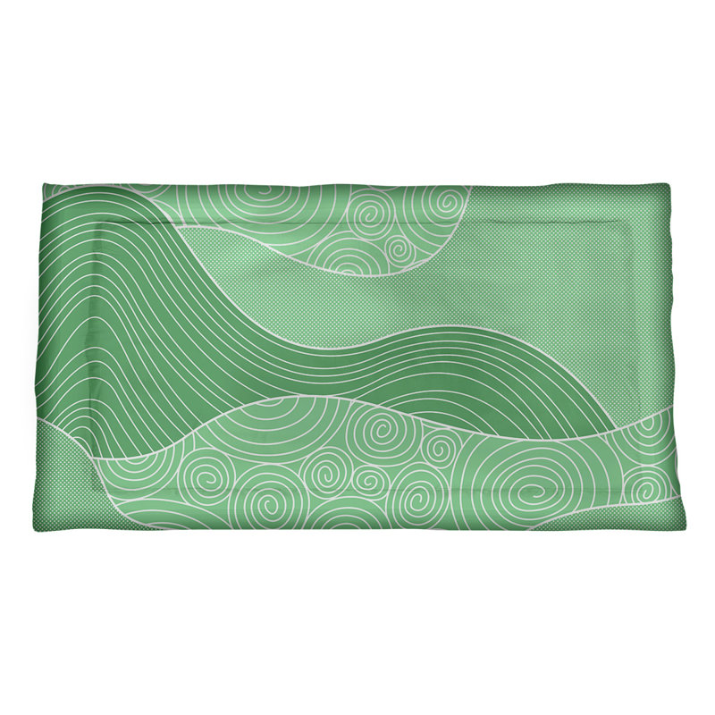 Taie décorative Katelyn Elizabeth, Standard, Microfibre, Vert