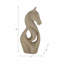 Sculpture décorative de cheval pour la cuisine, la maison et le salon - Figurine et statues modernes pour bureau ou table basse - Objets de décoration uniques - 15 po, beige
