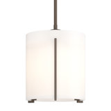 Exos 1 - Light Single Cylinder Pendant with Opal Shade