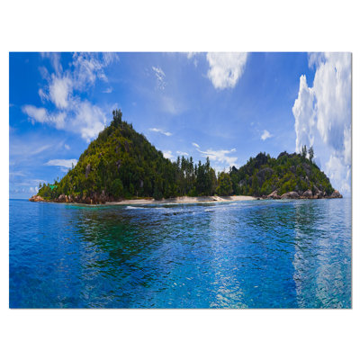 «Tropical Island at Seychelles Panorama», reproduction de photo sur toile tendue