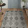 Tapis géométrique en coton tissé à la main Bester