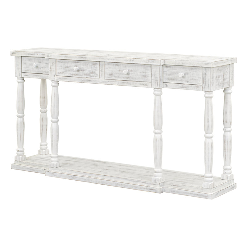 Barthelemy 63.01'' Console Table, Antique White