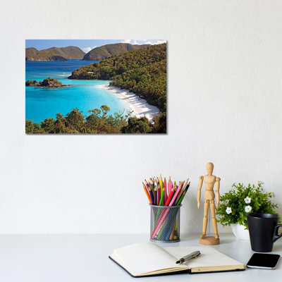High Angle View Of A Bay, Trunk Buy, St. John, US Virgin Islands by George Oze - Wrapped Canvas Gallery-Wrapped Canvas Giclée