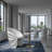 Shell-patterned fiberglass white single chair