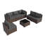 Ensemble de conversation modulaire en osier de rotin 7 pièces avec coussins 7 pièces-1846226343