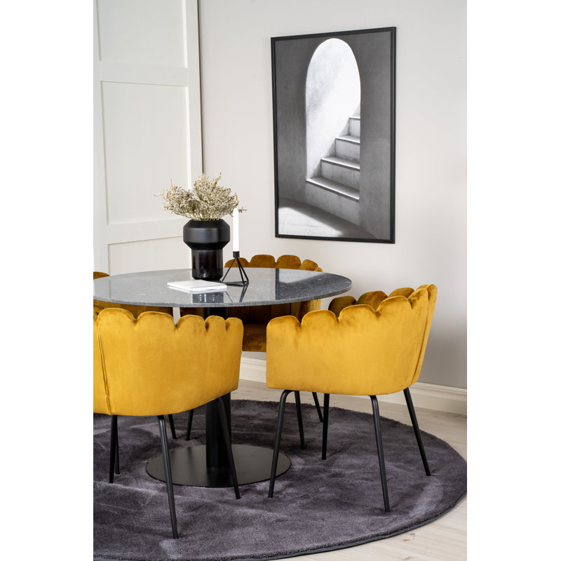 Monticello 4 - Person Dining Set, Black