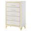 Commode blanche 5 tiroirs Chesney