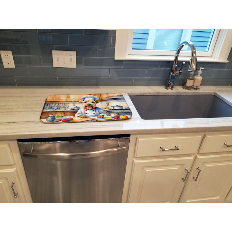 Wheaten Terrier The Chef Dish Drying Mat
