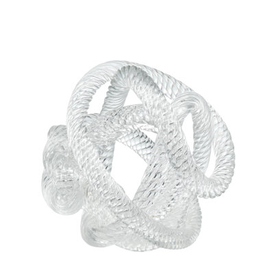 Dominico Glass Rope Desk Accessory Sculpture