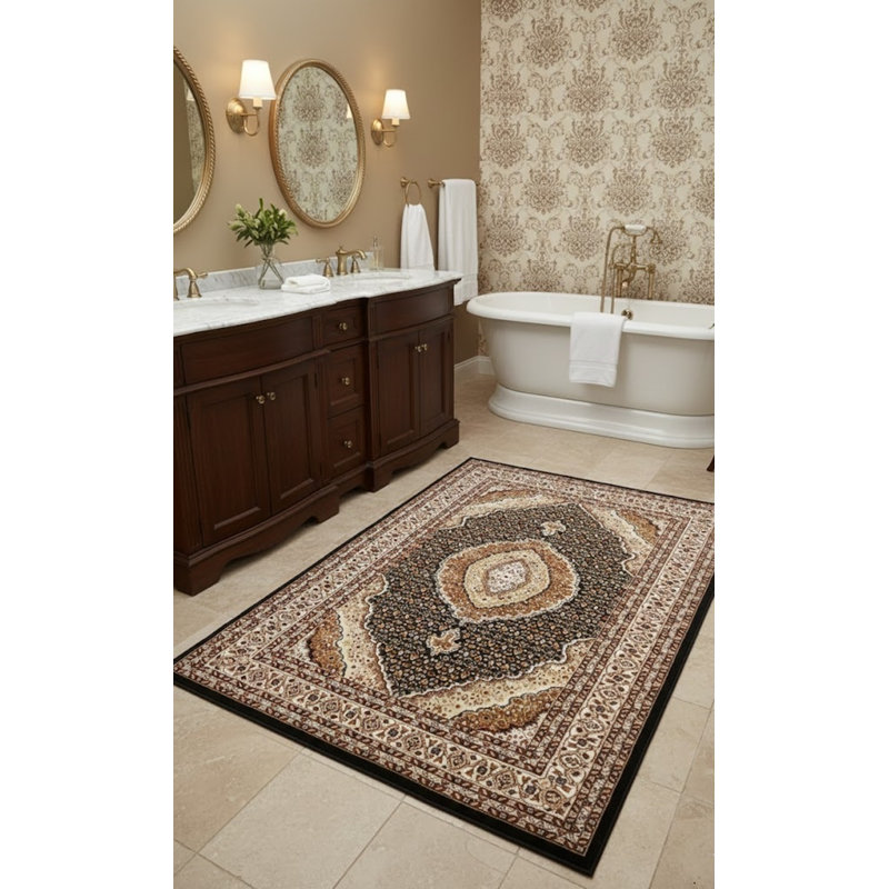 Tapis noir Ganae, Rectangle 4 pi 2 po x 6 pi 1 po