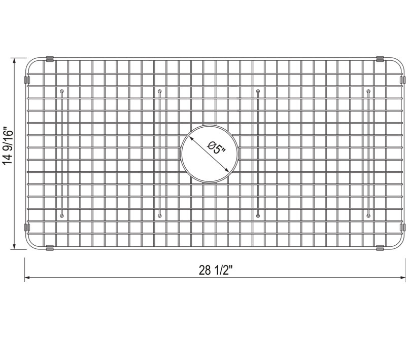 29.75" x 15" Sink Grid, Stainless Steel