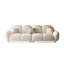 Causeuse-coussin modulaire 100% polyester crème-468550284-468550287