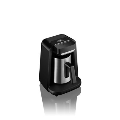 Arzum Okka Rich Automatic Turkish Coffee And Hot Beverage Maker, Velvetiser, 120V, Black/Chrome
