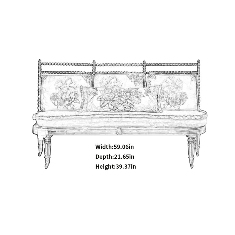 Retro Creative Solid Wood Sofa