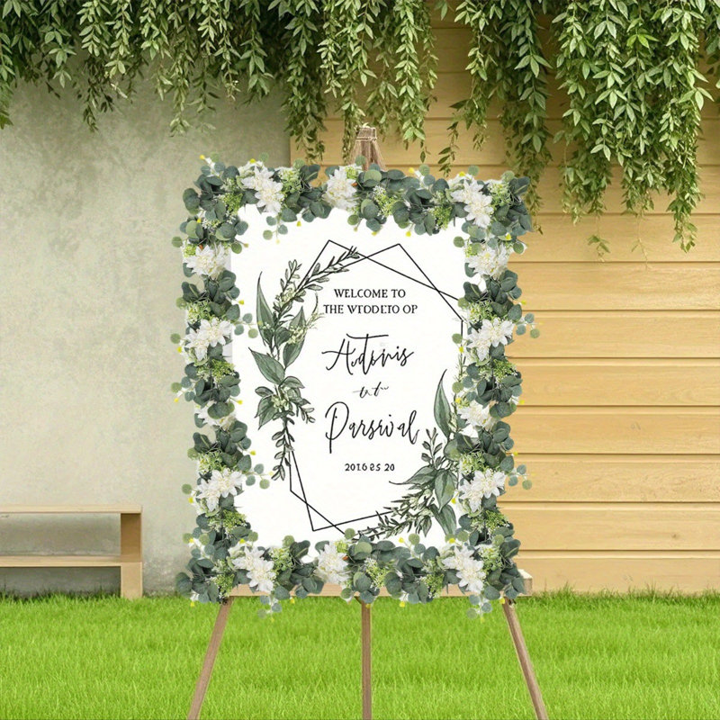 Guirlande eucalyptus avec fleurs