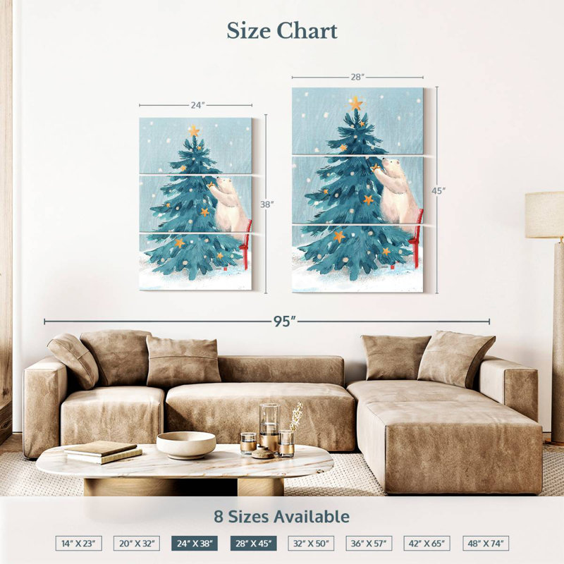 Noël moderne, H 38 po x l 24 po