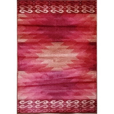 Tapis rouge tissé à la machine La Junta