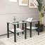 Ensemble de 2, table basse en verre à deux couches, petite table ronde, table de coin de chambre à coucher, table d'appoint de salon, transparent