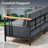 Timberloft 5-Person Outdoor Patio Conversation Set With Sofa Coffee Table Swivel Glider Chairs And 10" Thick Cushions-118782748-118782749