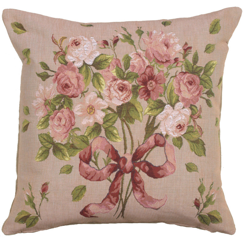 Floral Cotton Blend Pillow Cover