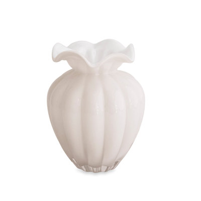 Grand vase en forme de pétale de verre