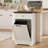 Tilt Out Trash Cabinet with Drawer, Wooden Hidden Garbage Bin Holder, Freestanding Kitchen Trash Can Storage Cabinet, Waste Bin Hideaway Station for Kitchen Dining Room-135348599