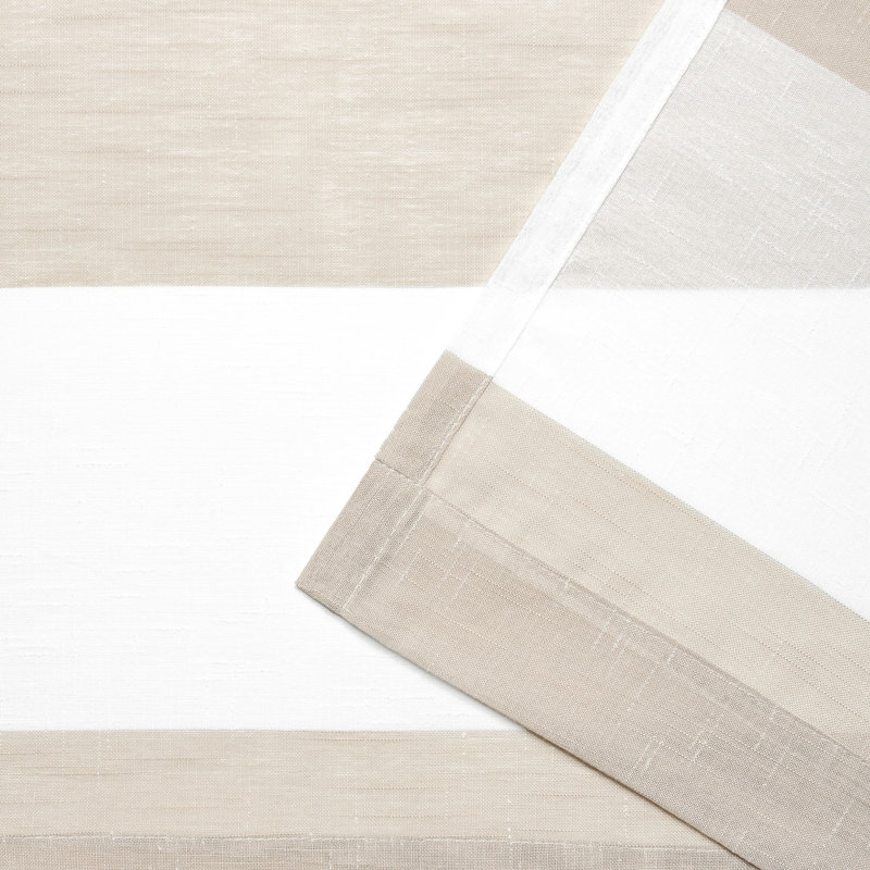 Paire de rideaux transparents avec passe-tringle Ghevont, Beige, l 50 po x L 96 po