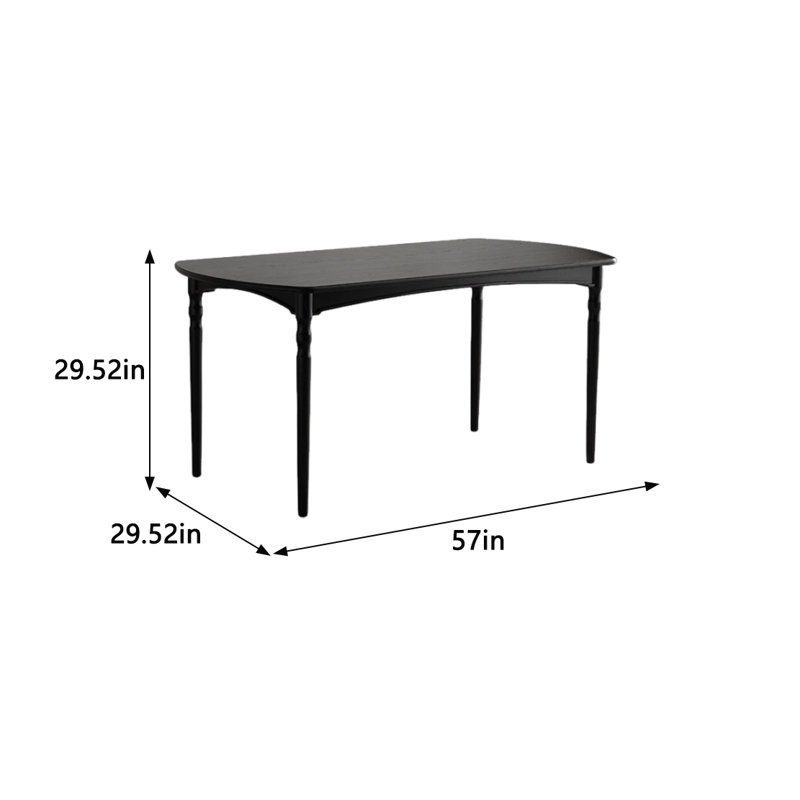 Lochlen Ash Oval Solid Wood Dining Table, 29.52" W x 57." L