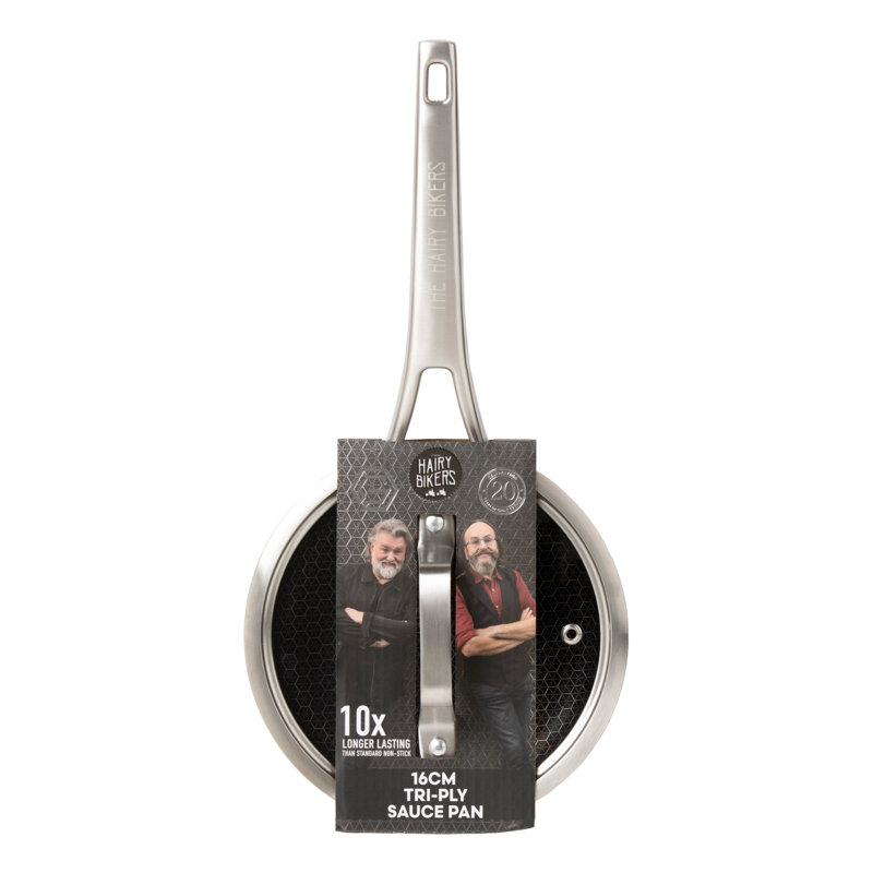 Hex Guard Non-Stick Stainless Steel Saucepan, 2 Ltr