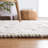 Zuzana Hand Woven Wool/Cotton Geometric Rug in Ivory/Beige-1312751086