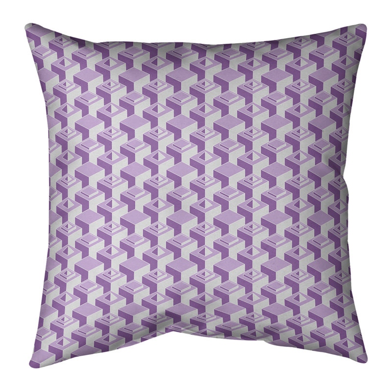 Housse de coussin Skyscrapers, 16 po x 1 po, Violet frais, Polyester sergé