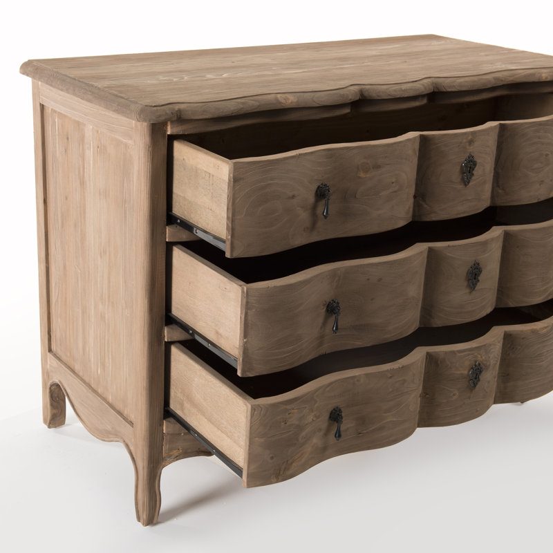 Cavallo Solid Wood 110cm W 3 - Drawer Chest of Drawers