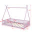 Lit simple en bois avec clôture-897621367