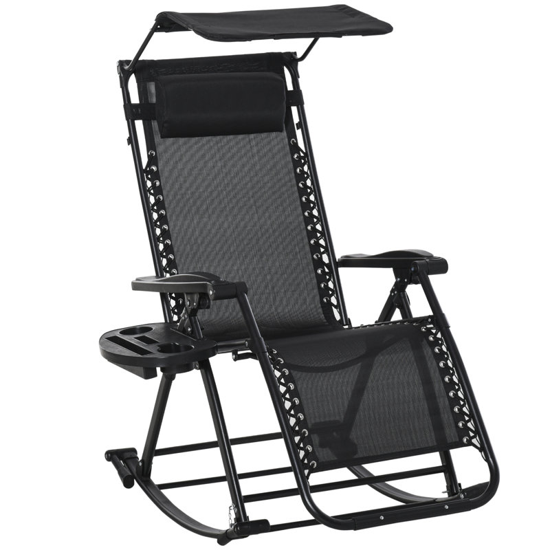 Outdoor Lounge Chair, Black