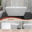 Baignoire de trempage autoportante de luxe en acrylique 67 po. X 28 po.