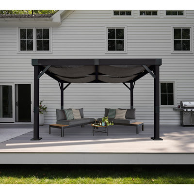 Sojag Fontana Black Aluminum Frame 10 x 12 ft Pergola -  500-9169607