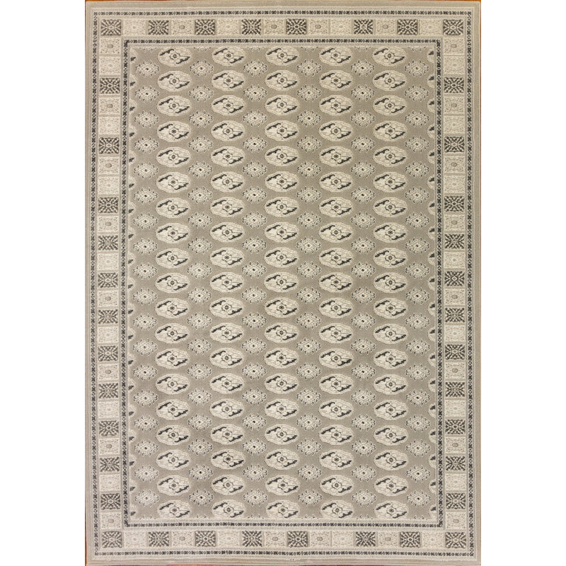 Tapis gris foncé Florentia, Rectangle 6 pi 7 po x 9 pi 6 po