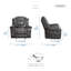 Fauteuil oscillant inclinable en similicuir de qualité supérieure de 40 po avec mouvement coulissant doux et inclinaison par languette Lenoff-1564409835