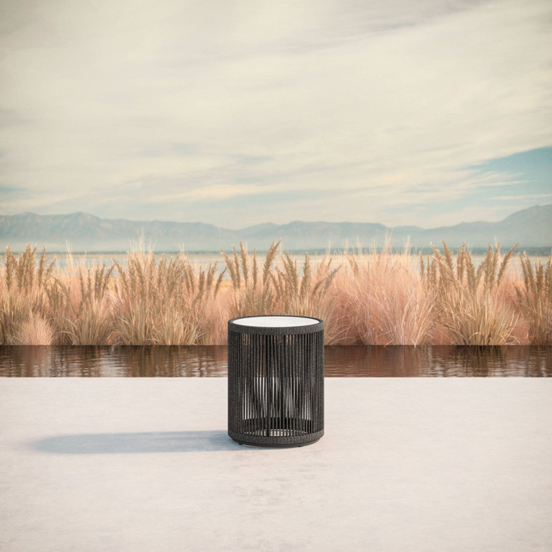 Malta Side Table - Dekton Top, Helena, Pebble