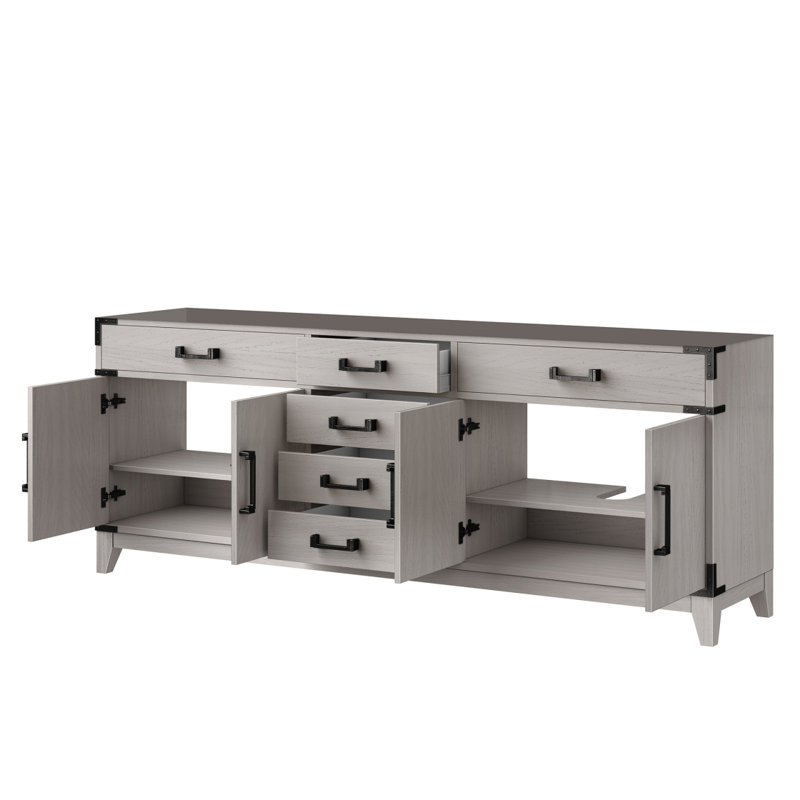 Meuble-lavabo double en chêne blanc 80 po X P 22 po D, Chêne blanc