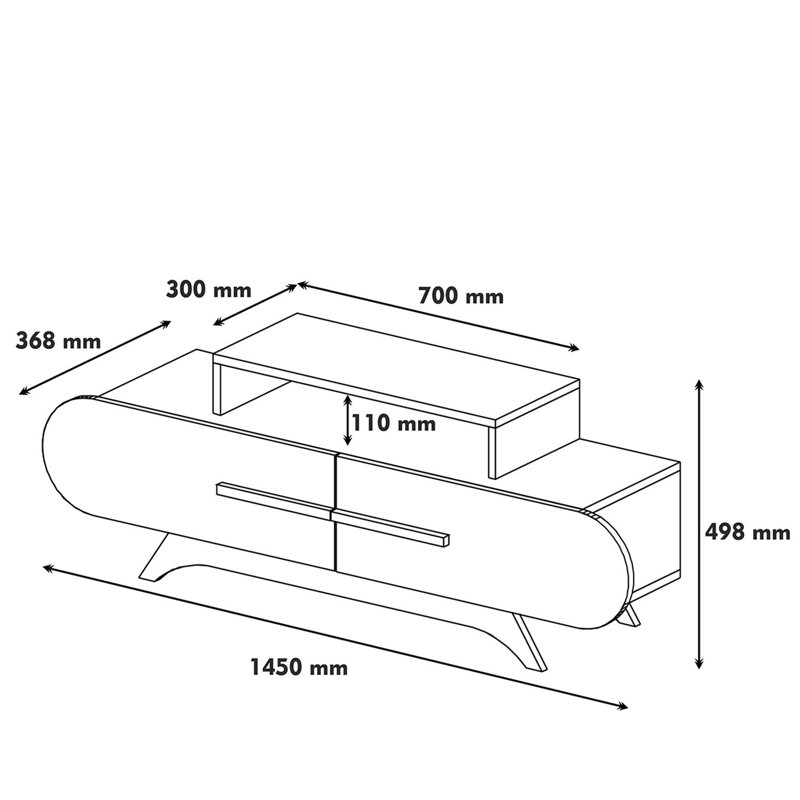 Haglund TV Stand for TVs up to 32" - Stylish & Compact