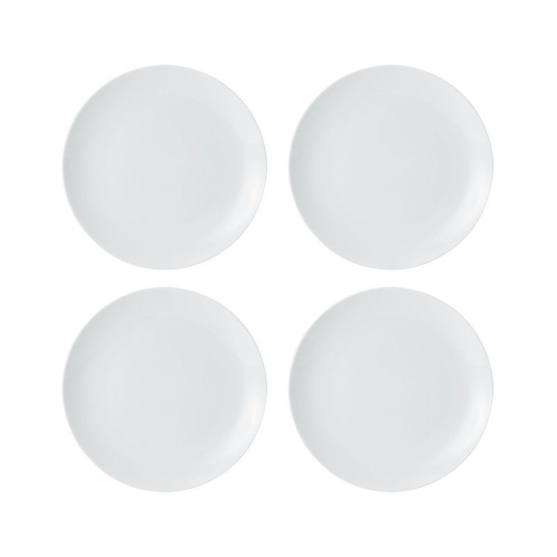 Mikasa Chalk Porcelain Side Plates, 21cm, White
