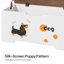Banc de rangement pour jouets 39,4 po, organisateur de boîte à jouets avec motif chiot, coffre de rangement en bois, banc à chaussures avec 2 charnières de sécurité, style maison de campagne, L 39,4 po x l 15,7 po x H 19,5 po, pour entrée, chambre à coucher, salon