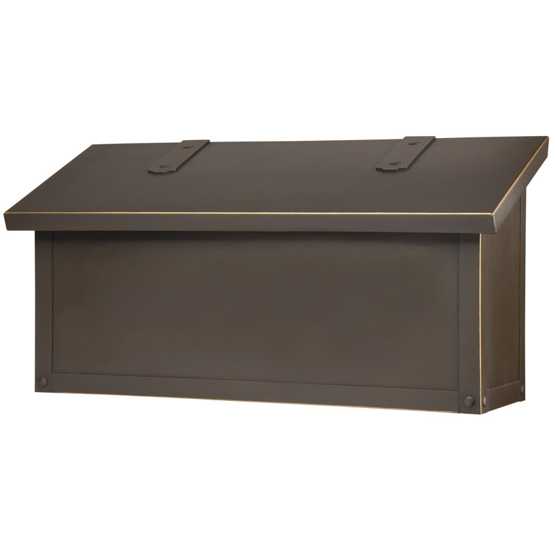 Boîte aux lettres murale classique, H 8,25 po x l 16,5 po x P 5,63 po, Bronze architectural