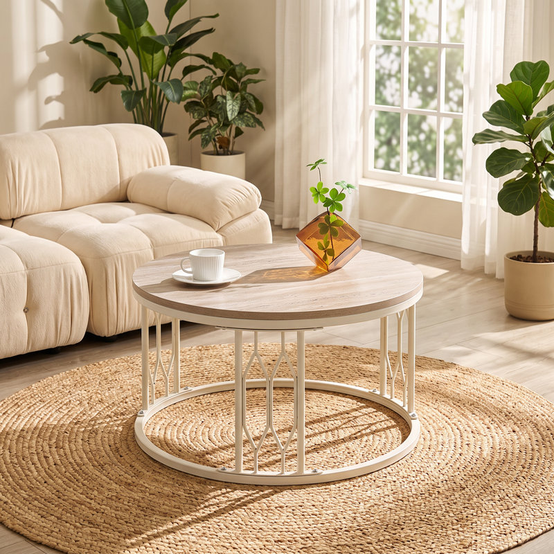 Table basse Wabi-Sabi l 27,5 po x P 27,5 po x H 15,3 po