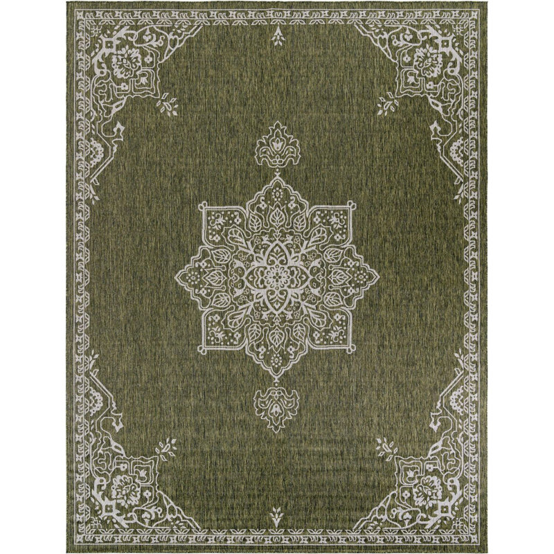 Tapis transitionnel Tollefson couleur forêt, Rectangle 10 pi x 13 pi 1 po